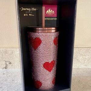 Hydrapeak 25oz Limited Edition Pink/Heart Rhinestone Tumbler Classic Journey